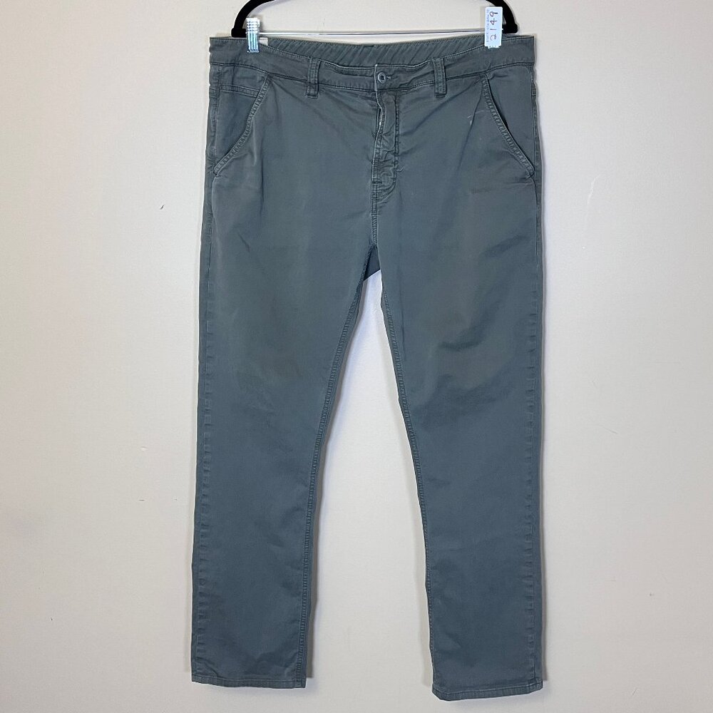 Nudie Adam Slim Fit Stretch Chino Pants - Men's Size 38*36(Fit 38*31) - Green